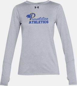 Womens Under Armour Locker L/S Shirt, Grey